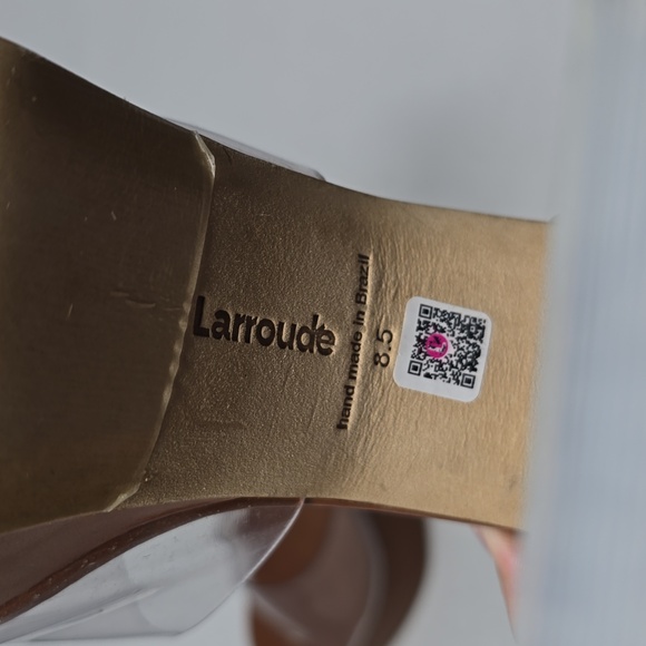 Larroude Dolly Lucite Vinyl Platform Women's Mules - Picture 7 of 8